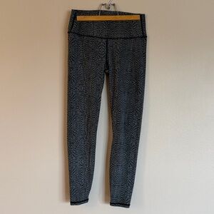 Varley Gray and Black Patterned Leggings